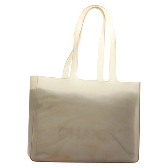 CHANEL Tote Bag Rubber Gray CC - Picture 1 of 14